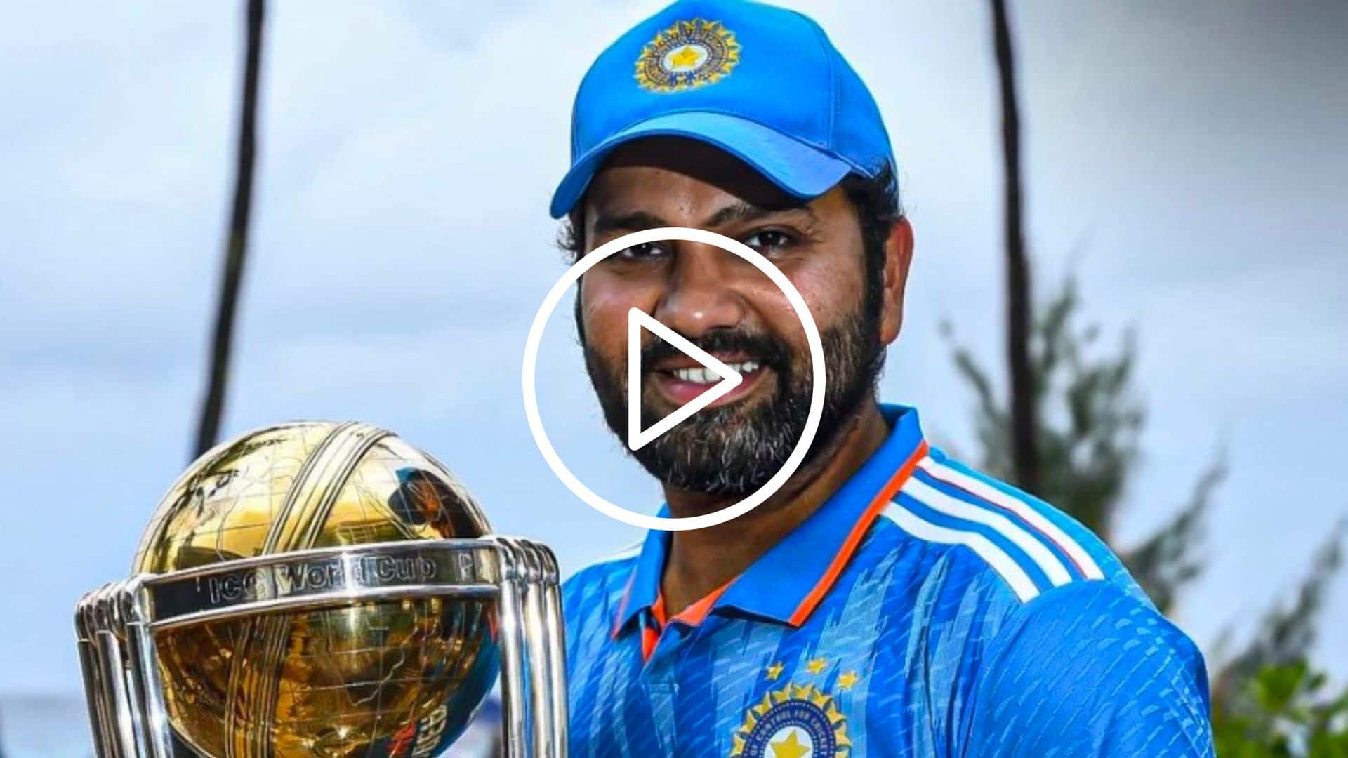 [Watch] Indian Captain Rohit Sharma Poses With World Cup 2023 Trophy